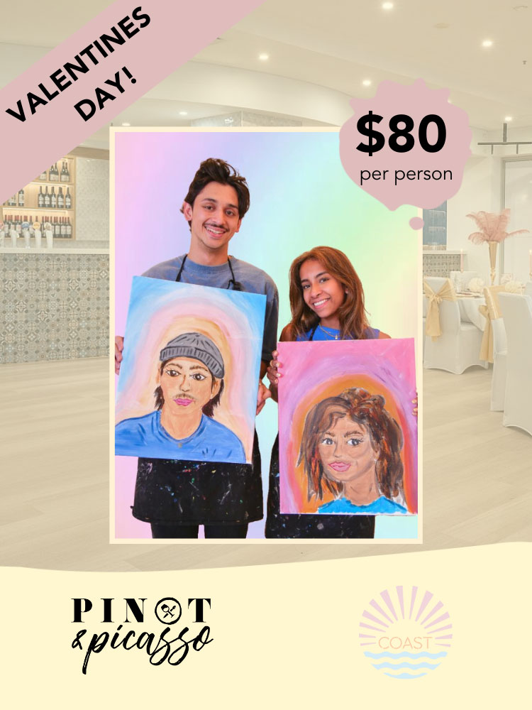 Pinot & Picasso: Valentines Day Pop-Up at Coast: Paint your Partner